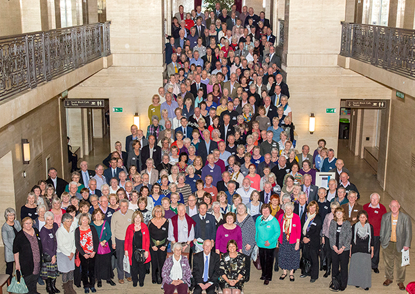 Group photo of the guests at the NSHD 70th birthday celebration