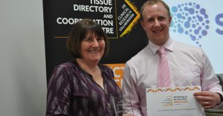 Sue Ring collects the Biobank of the Year award